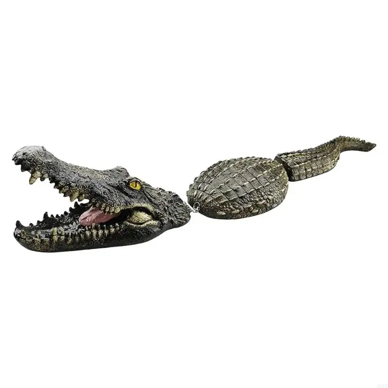 

Artificial Cayman Pool Floating Decoration Waterproofed Outdoor Sculpture for Bird Control In Lakes Yard A0KF