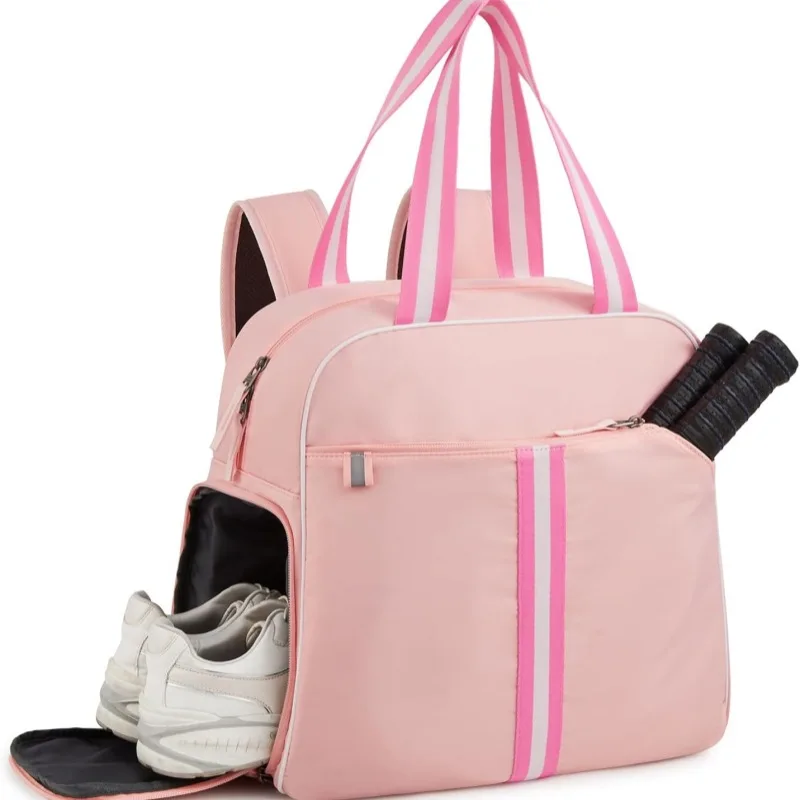 

Нейлоновая сумка через плечо Pickleball с отделением для обуви, большая вместительная сумка через плечо Pickleball, дышащая, водонепроницаемая