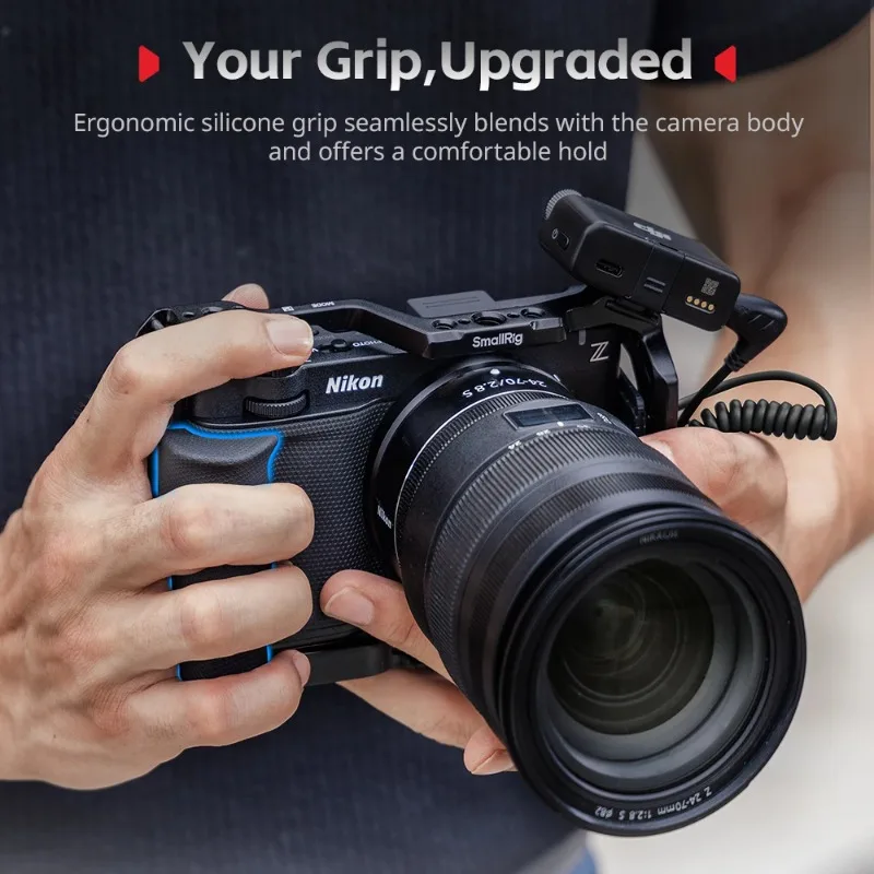 

Клетка для камеры SmallRig ZR для крепления Nikon ZR с силиконовой ручкой, встроенная быстросъемная пластина Arca-Swiss для штатива Arca