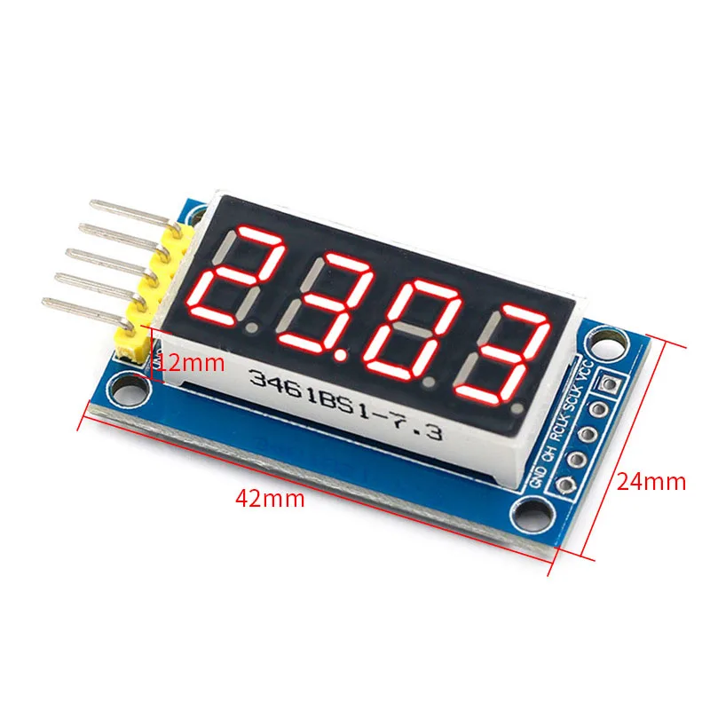 1/2~100/200Pcs 74HC595 Drive 4-Digit Nixie Tube Display Module 4-Digit Nixie Tube 0.4-Inch Compatible With Arduino