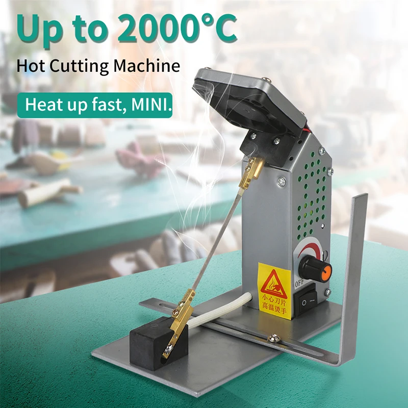 Small Hot Cutting Machine 220V Manual Ribbon Lace Cutting Machine Trademark Hot Rope Electromechanical Thermal Cutter