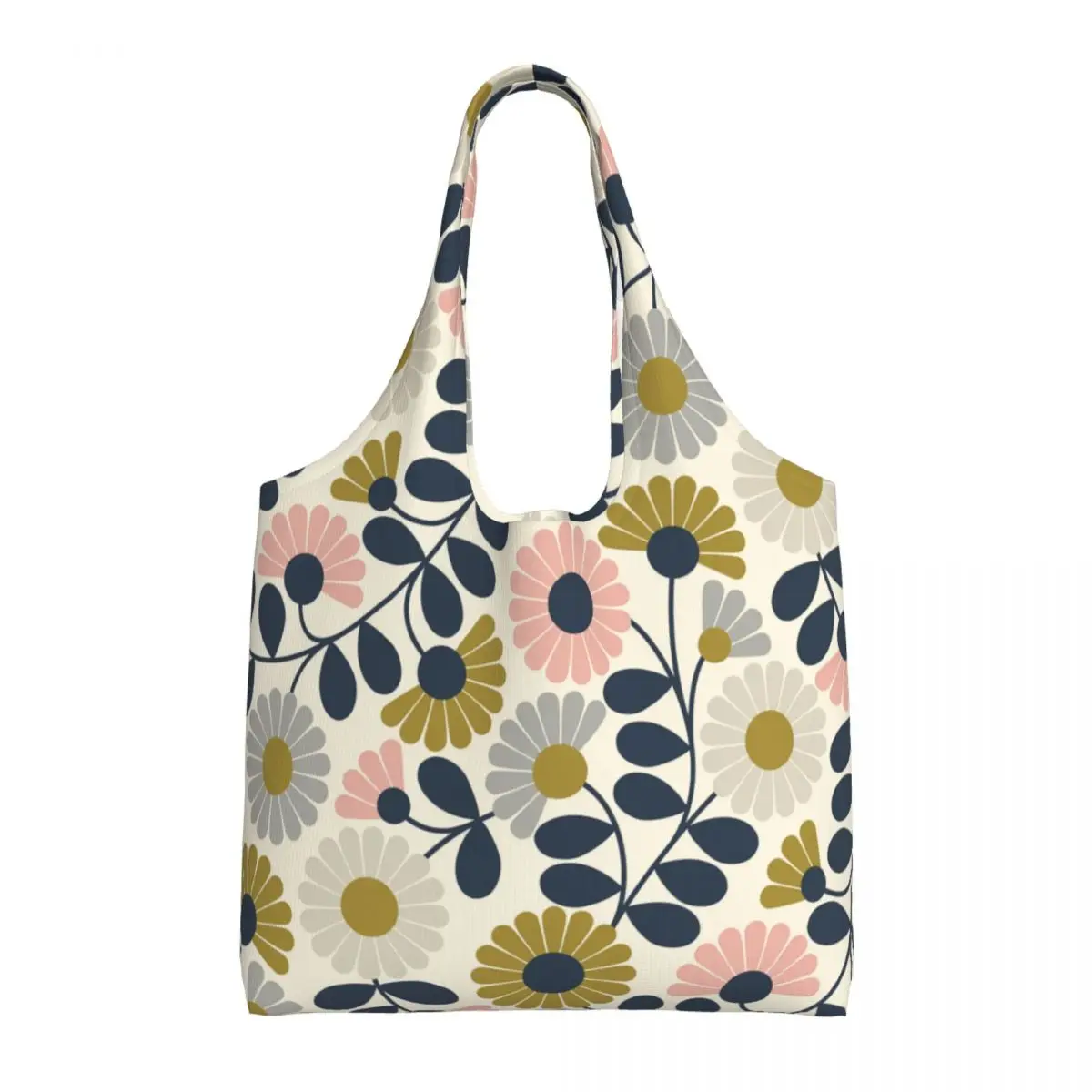 Custom Kawaii Orla Kiely Kimono Multi Shopping Tote Bag Recycling Groceries Canvas Shoulder Shopper Bag Photograph Handbags