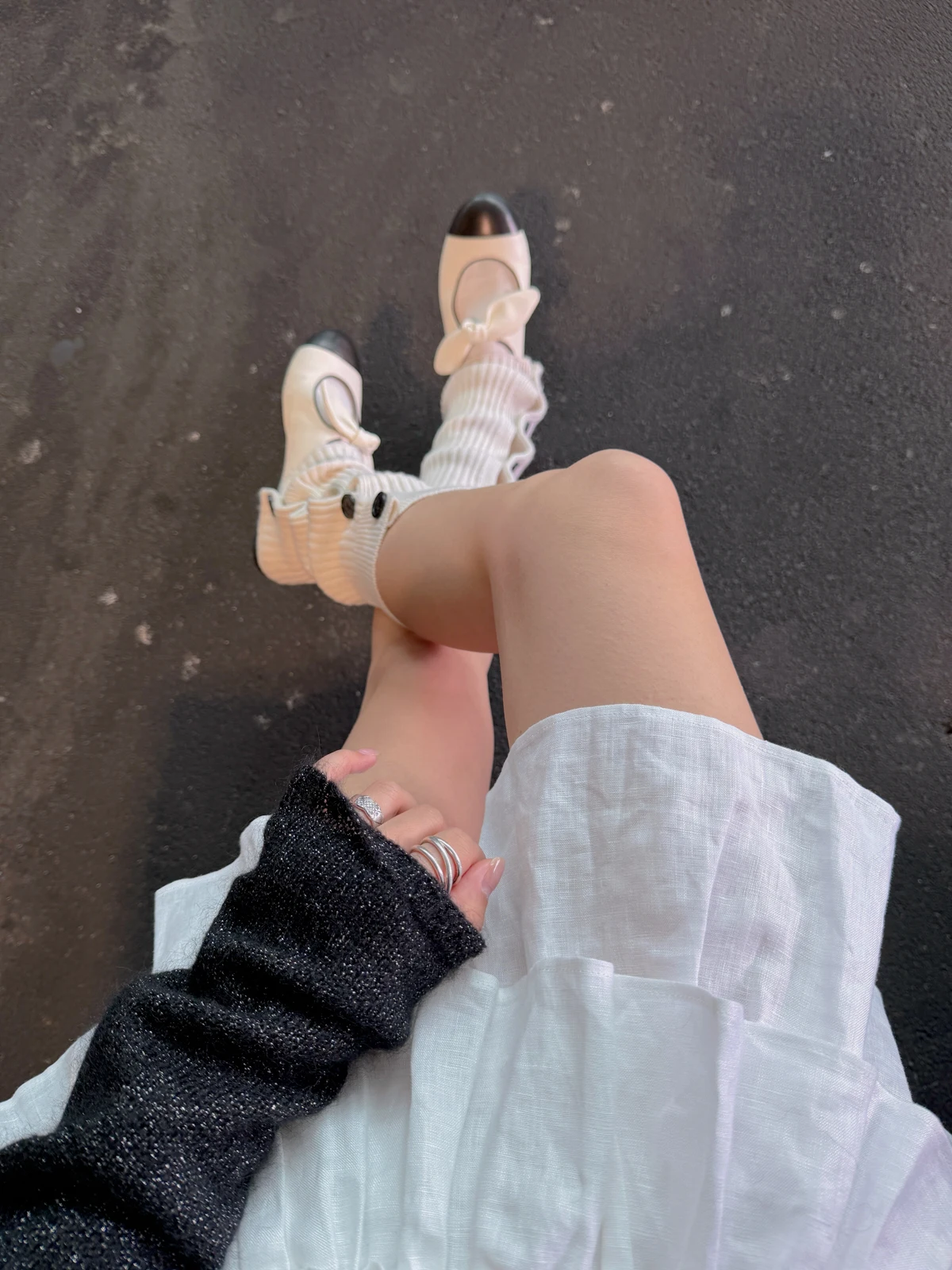 

TZCO Spring 2026 White Linen Cake Skirt Handmade Pleated Multi-layer Short Pants High Waist Gored Hemline Ladies Skirt