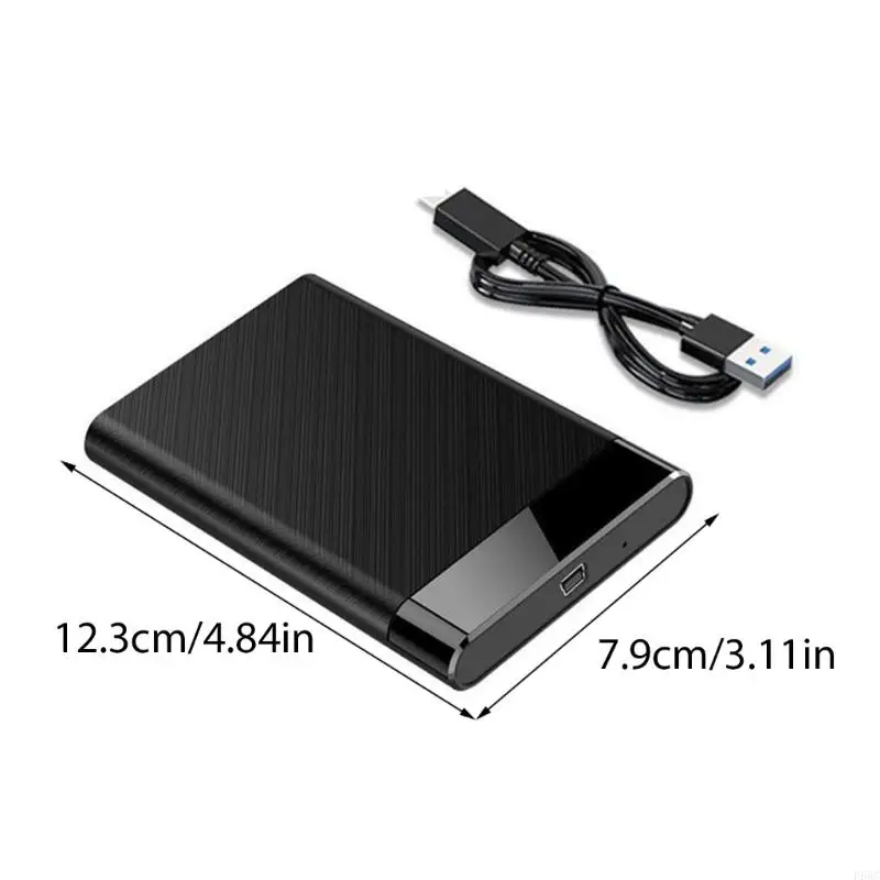 F68C 2,5 Zoll SATA3.0 HDD -Gehäuse mit USB -Adapter vom Typ C, unterstützt UASP SATA3.0