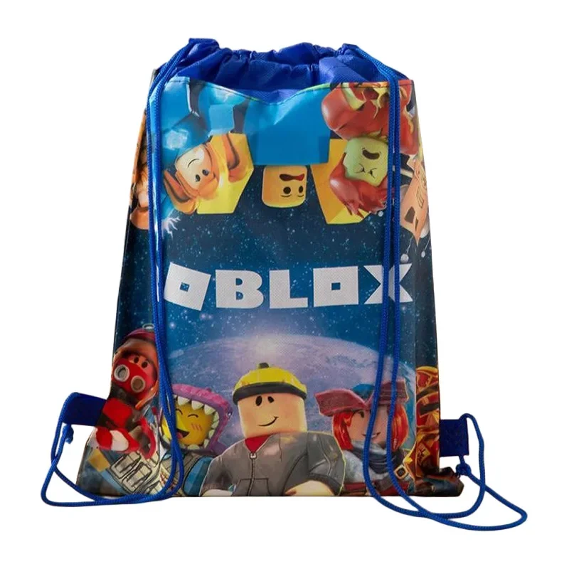 Robloxs Figure Rucksack mit Kordelzug und Kordelzugtaschen, Aufbewahrungstaschen für Herren und Damen, Schwimmtasche für den täglichen Bedarf – Detail 6