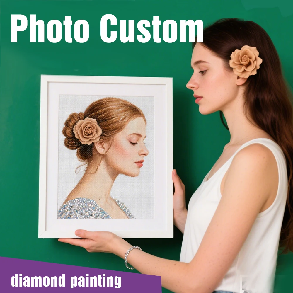 HUACAN Diamond Embroidery Sale Customized Photo Mosaic Handmade Rhinestones Pictures Full Square Round Drill Home Decor