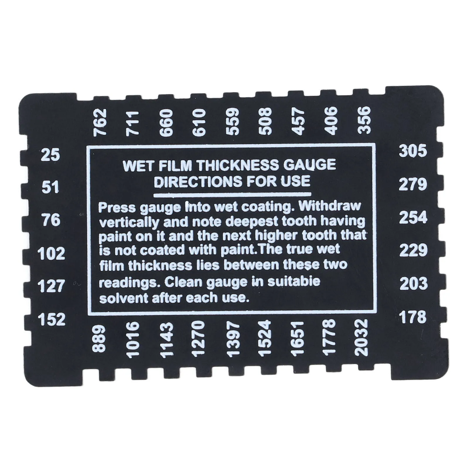 Dual Sided Wet Film Thickness Gauge Card for Painting Wet Film Gauge Aluminium Alloy Thickness Gauge Comb Step and Notched Gauge