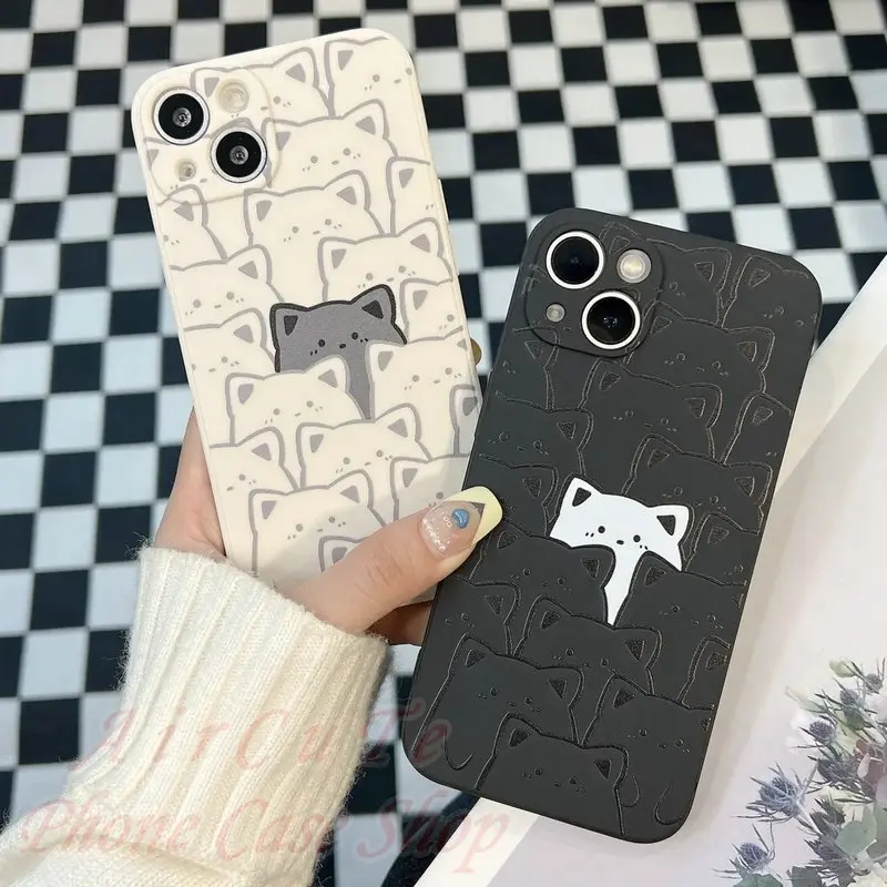 Hidden Cat Soft Case For Xiaomi Mi POCO X7 X6 X5 X4 X3 NFC GT M7 M6 M5 M4 M3 F8 F7 F6 F5 F4 F3 Pro Ultra C75 C71 C40 Back Cover