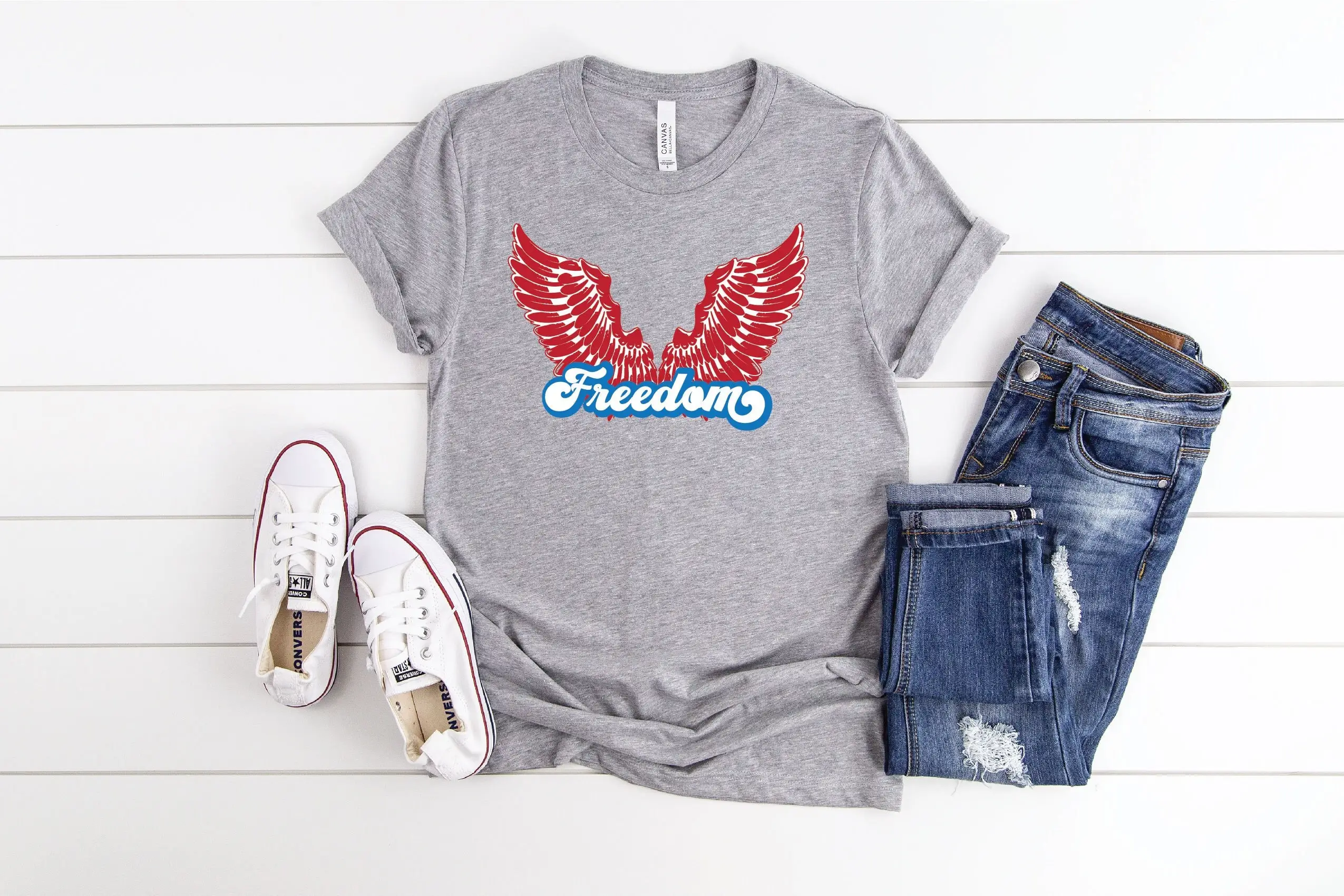 Freedom Usa Shirt Wing T Patriotic Independence Day 4Th Of July