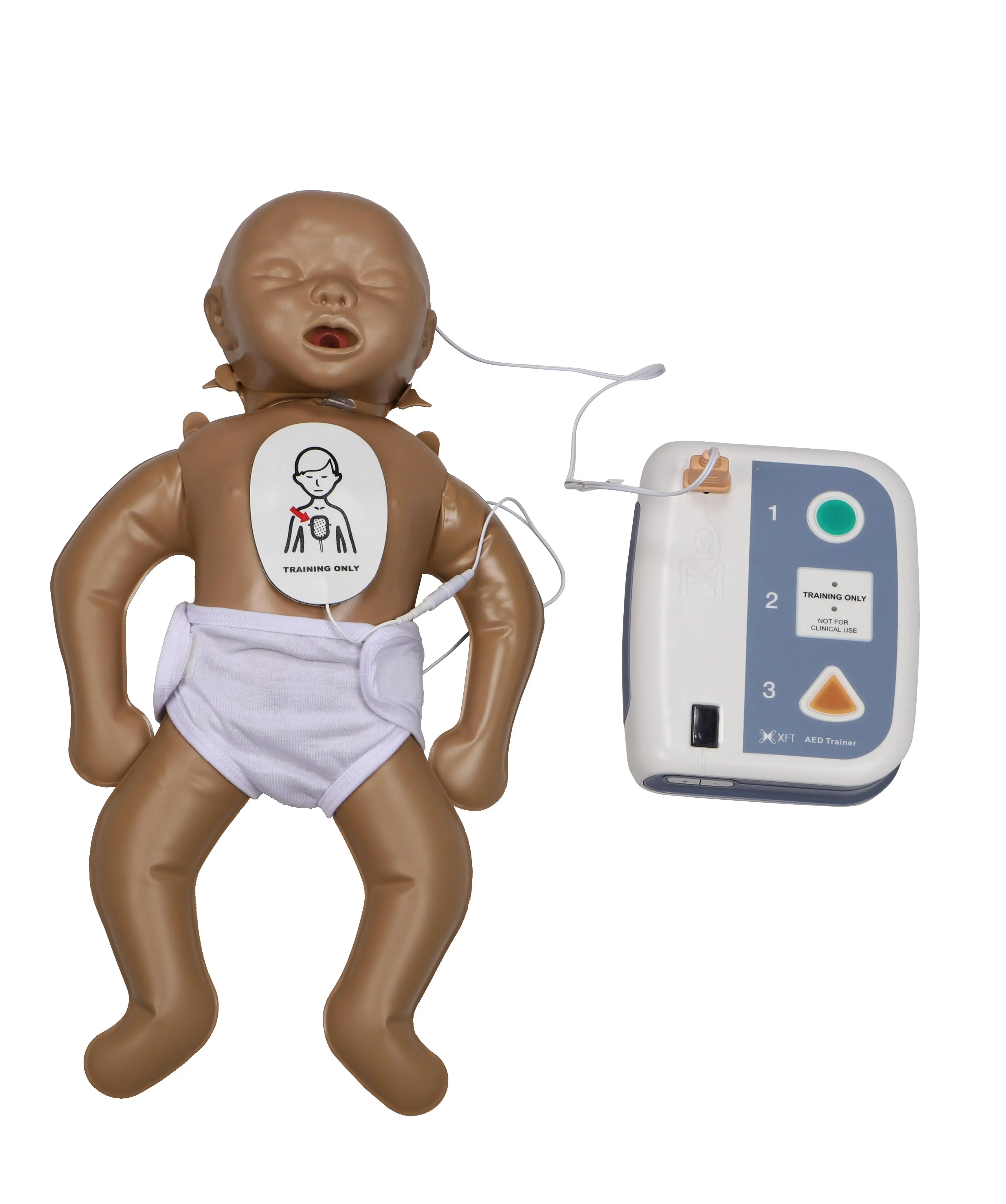 5 عبوات، وسادات تدريب الأطفال/الأطفال من AED للتدريب فقط، وسادات أقطاب كهربائية بديلة، تستخدم مع مدرب XFT-120C+ XFT-120C AED