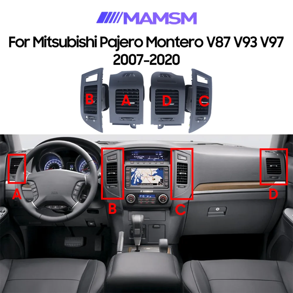 

Автомобильное вентиляционное отверстие переменного тока для Mitsubishi Pajero Montero V87 V93 V97 2007 2008 2009-2020, автомобильное внутреннее вентиляционное отверстие, аксессуары