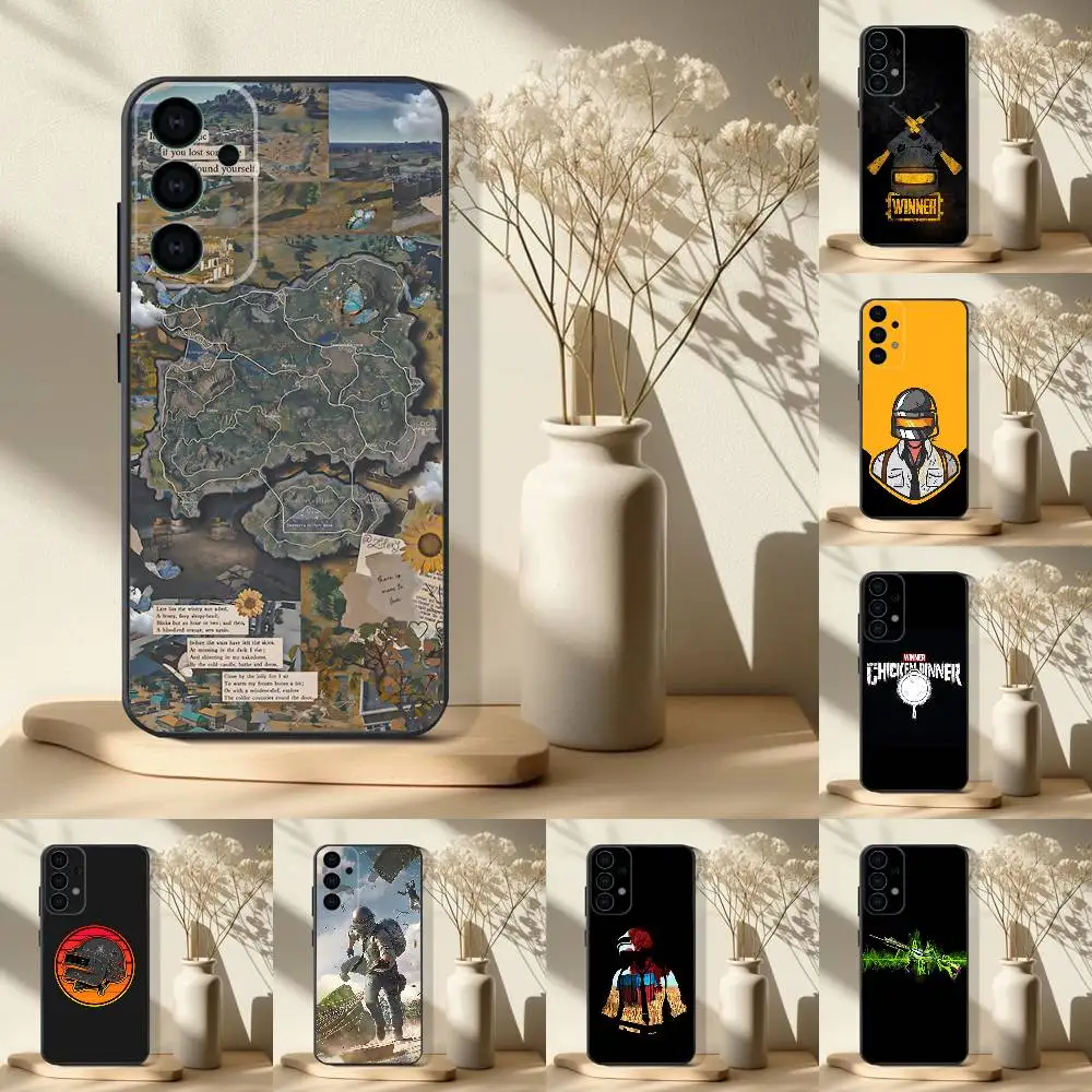 

P-PUBG Game Battegrounds Phone Case For Samsung S25,S24,S21,S22,S23,S30,Ultra,S20,Plus,Fe,Lite,Note,10,9,5G Black Cover