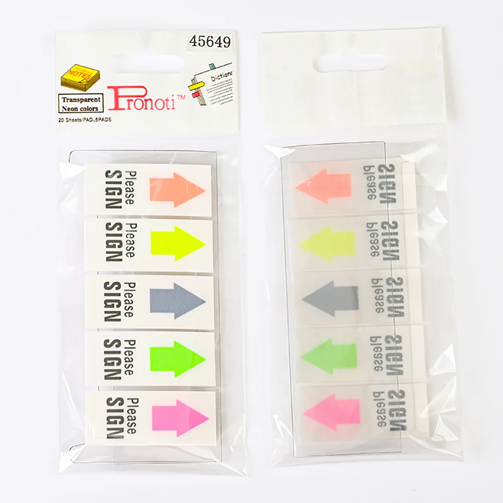 Colorful Arrow Sticky Notes Waterproof Index Label Color Page Markers for Easy Sorting & Marking, Perfect for Office & Student