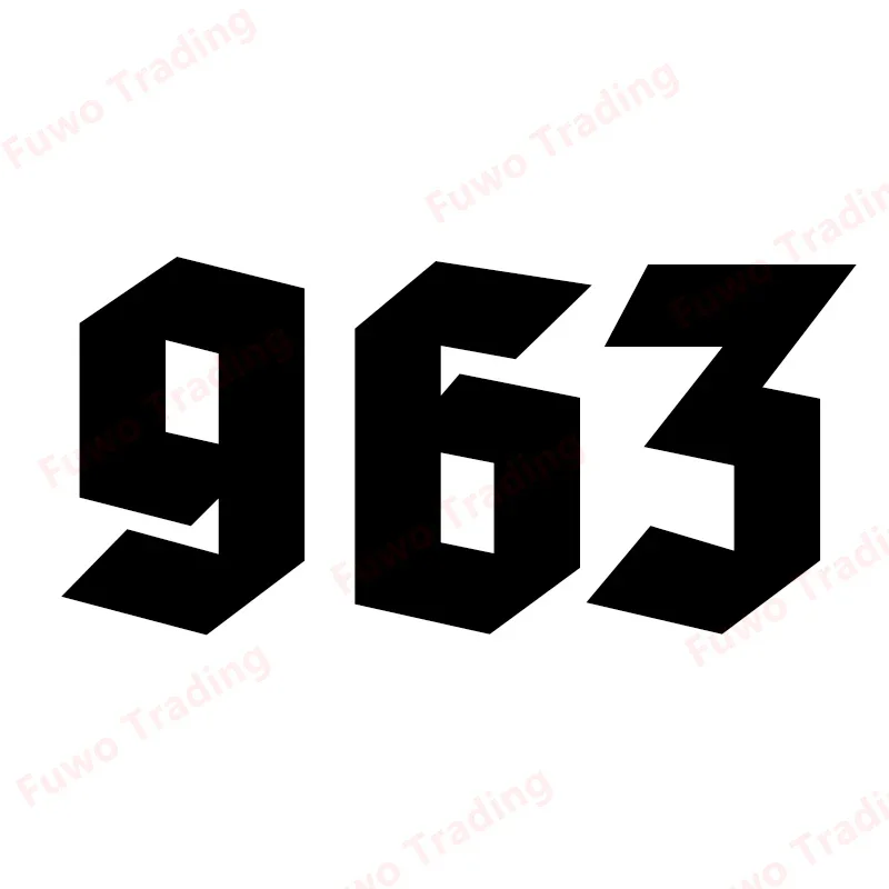 Hot selling Number 963 Vinyl Decal Car Sticker Trucks Vans Walls Laptop Waterproof Auto Decors for Bumper Rear Window