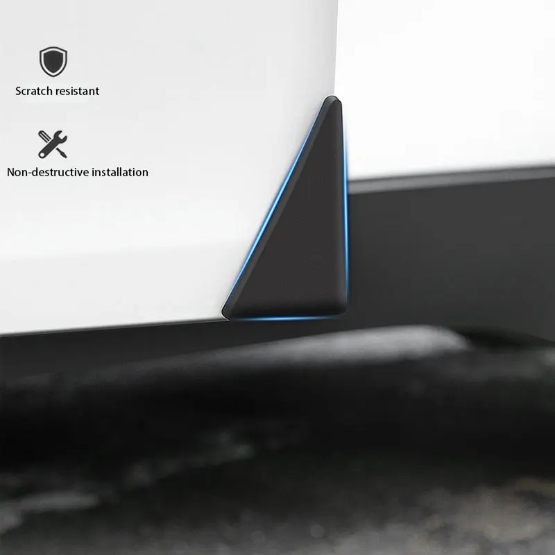 자동차 도어 가장자리 충돌 방지 보호대 바 스티커 Tesla Model 3 Y 가드 용 실리콘 후면보기 미러 커버 보호 스트립