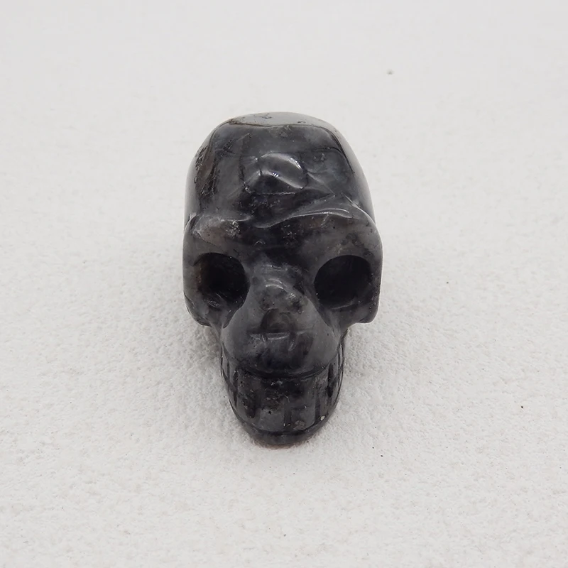 

Carved Natural Stone Flash Labradorite Skull Cabochon (Can be drilled) 37x20x25mm 28.6g Semiprecious Jewelry Accessories