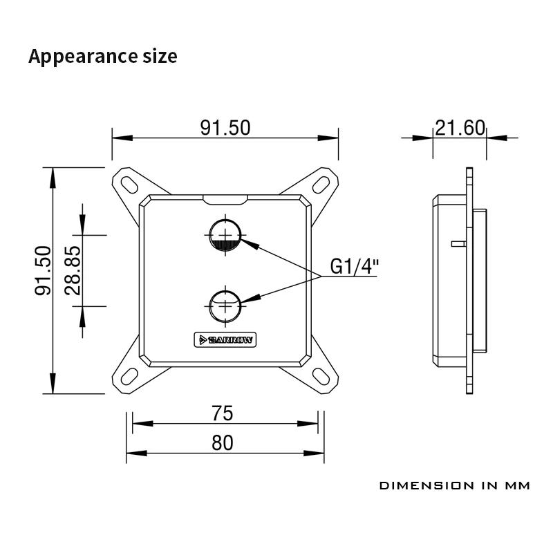 

Barrow CPU Water Block For Intel Lga115x/1700/1200/x99/x299 Custom Acrylic Microcutting Microwaterway Waterblock,LTYK3-04I