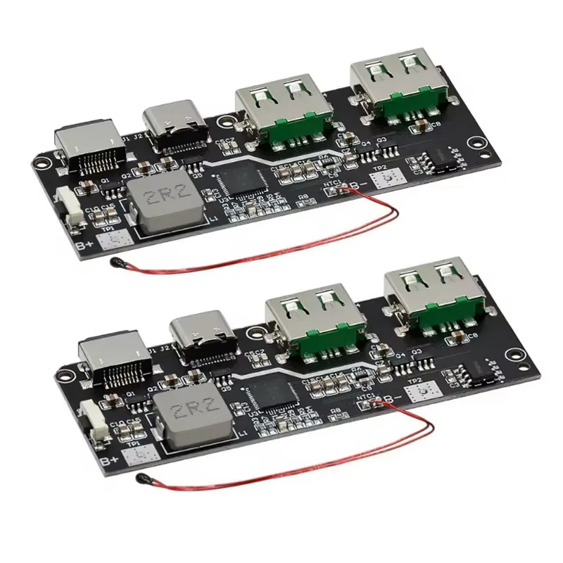 QC4.0 QC3.0 LED مزدوج USB 5 فولت 4.5A 22.5 واط مايكرو/Type-C USB بنك الطاقة المحمول 18650 وحدة شحن درجة الحرارة/حماية الدائرة