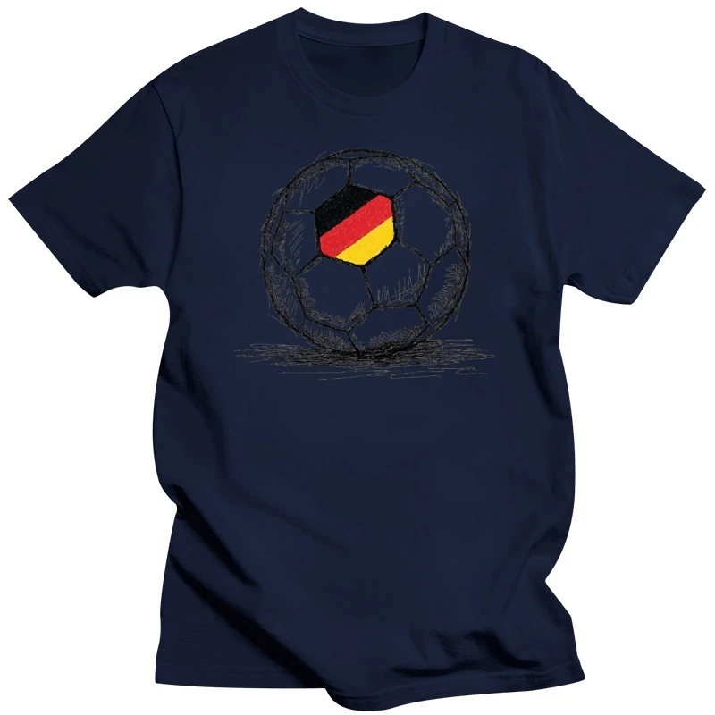 New Summer Hot Sale Tee Shirt Germany Deutschland German Flag Design On Soccers Ball TShirt Funny T-shirt