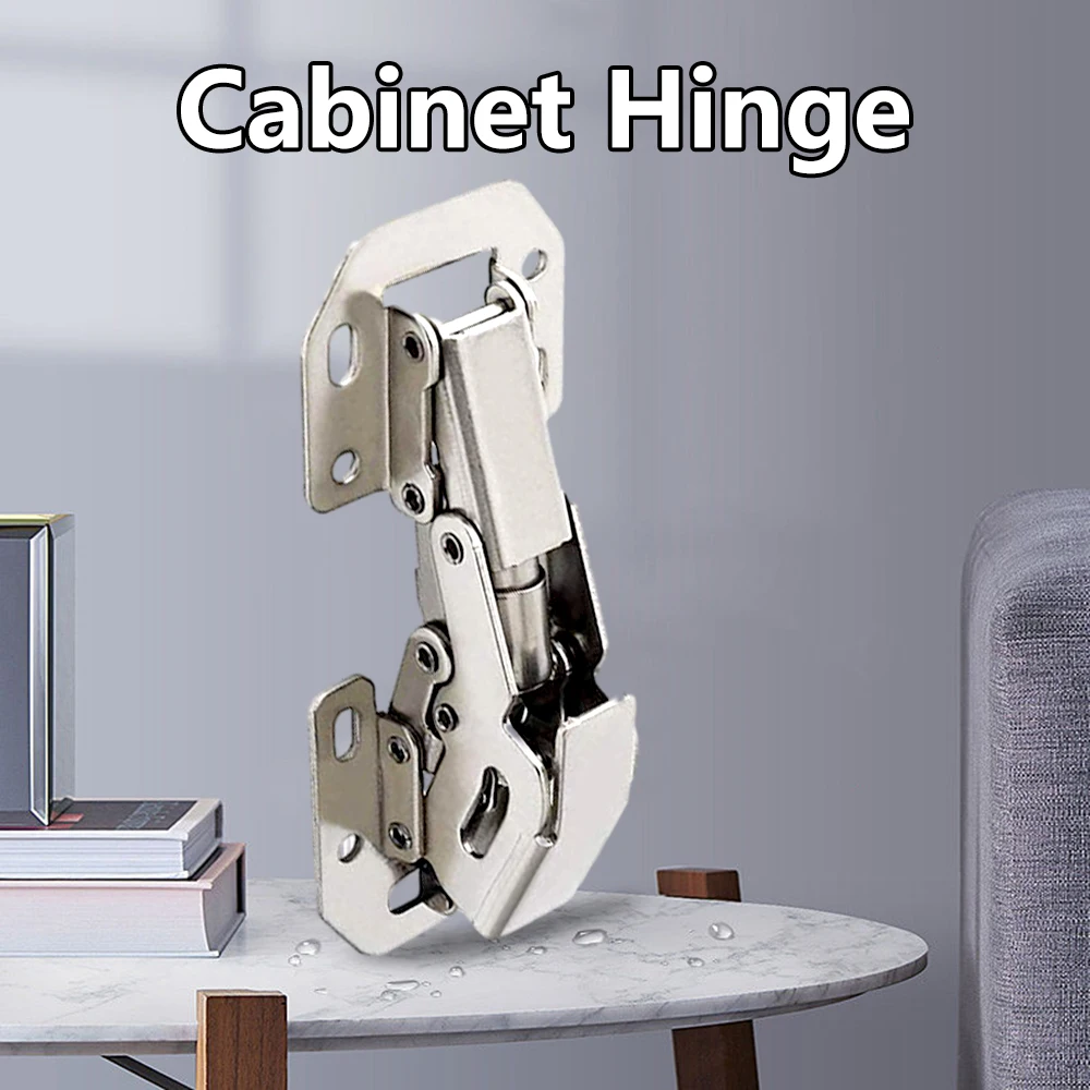 Cabinet Hinge 90 Degree No-Drilling Hole Cupboard Door Hydraulic Hinges Soft Close With Screws Furniture Hardware