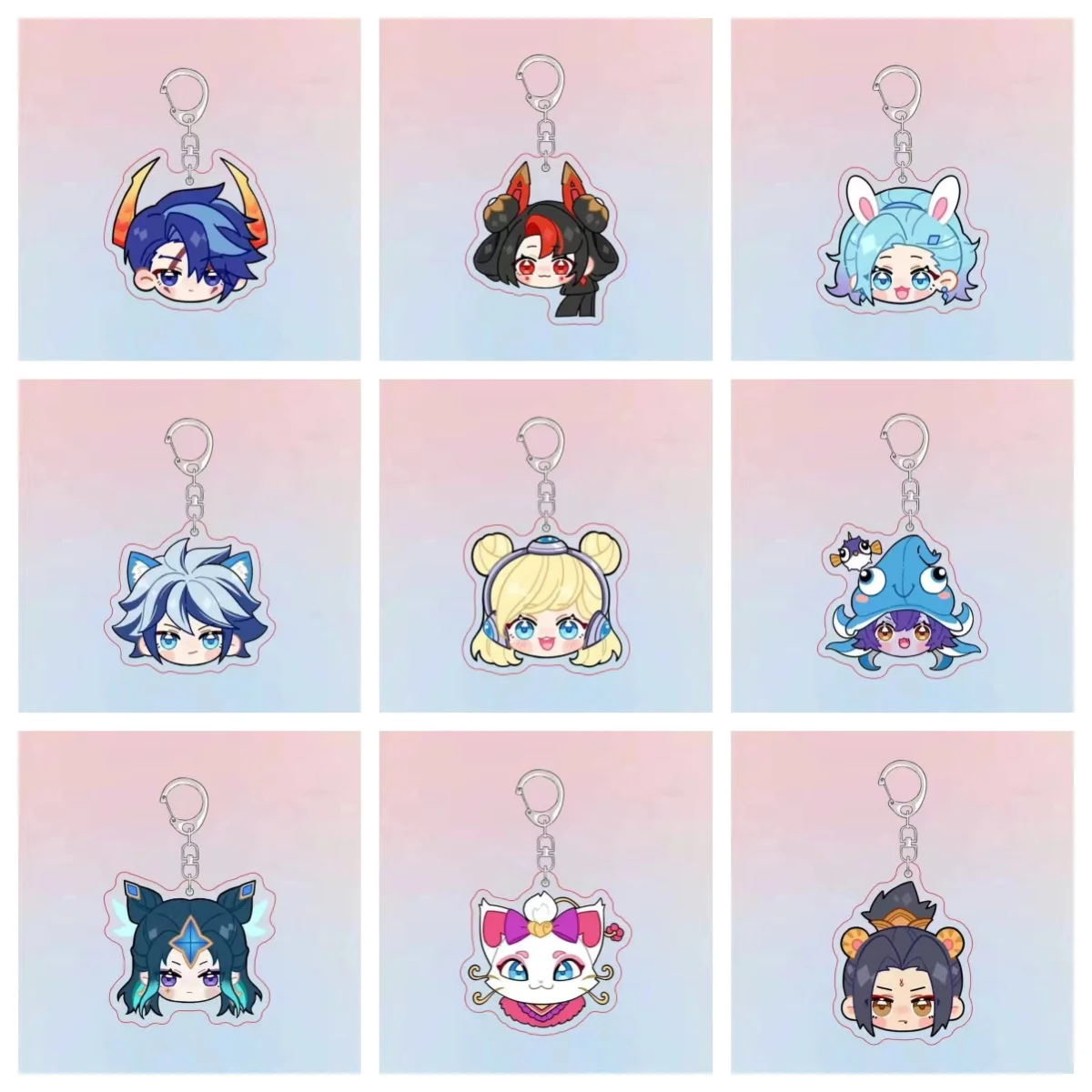 League of Legends Animation Game Peripheral Toy Acrylic Pendants Keychain Garnish Accessory Anime Figures Collection Gift