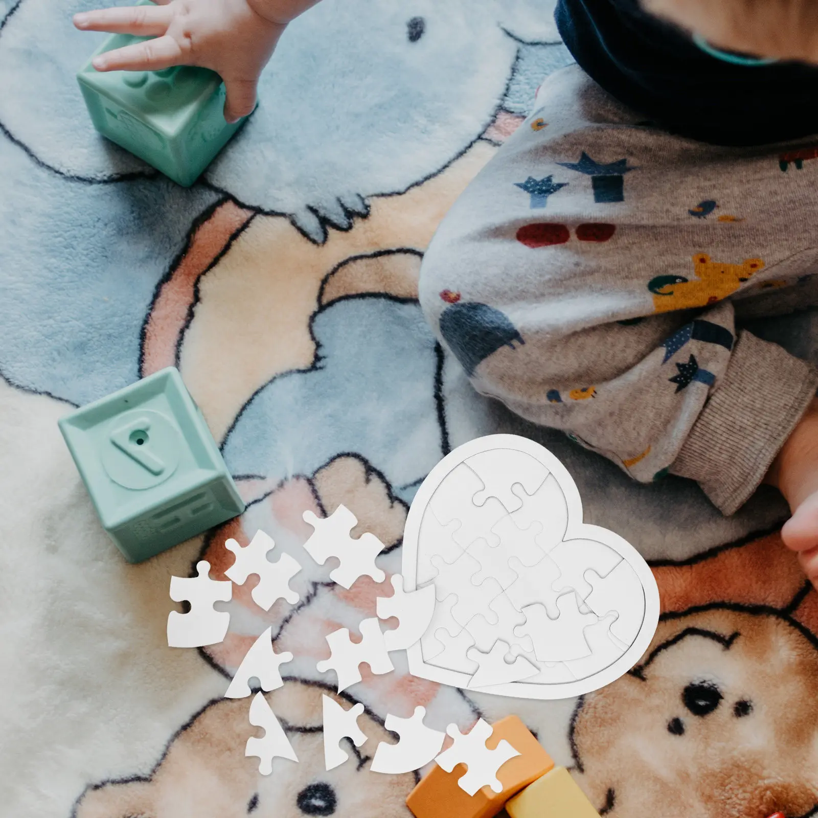 

10Pcs Round Blank Paper Puzzle DIY Supplies for Drawing Painting Photo Printing Sublimation Puzzle Blanks Educational