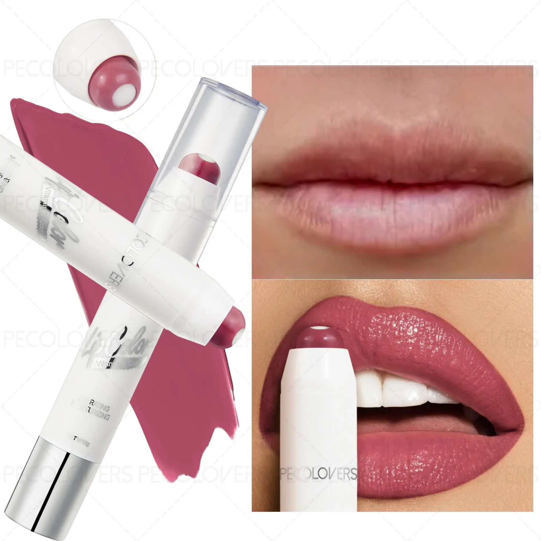 틴티드 립밤, 영양&보습, 샌드위치 디자인, 2-in-1 보습&지속력 좋은, 매트 크레용 립스틱