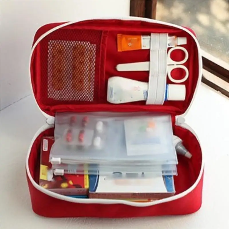 Travel Portable First Aid Kit, Zipper Lightweight Rescue Bag, Simple Medical Bag