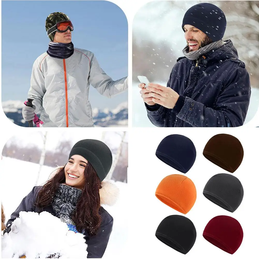 Gorro quente de inverno para homens e mulheres, chapéu do exército, esqui, ciclismo, pele amigável, antiestático, caminhada, velo térmico, corrida, à prova de vento, macio