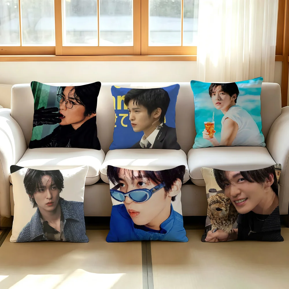 Japanese singer R-Ren M-Meguro cushion cover Comfortable Decorative For Bedroom Living room Dormitory Picnic and Holiday