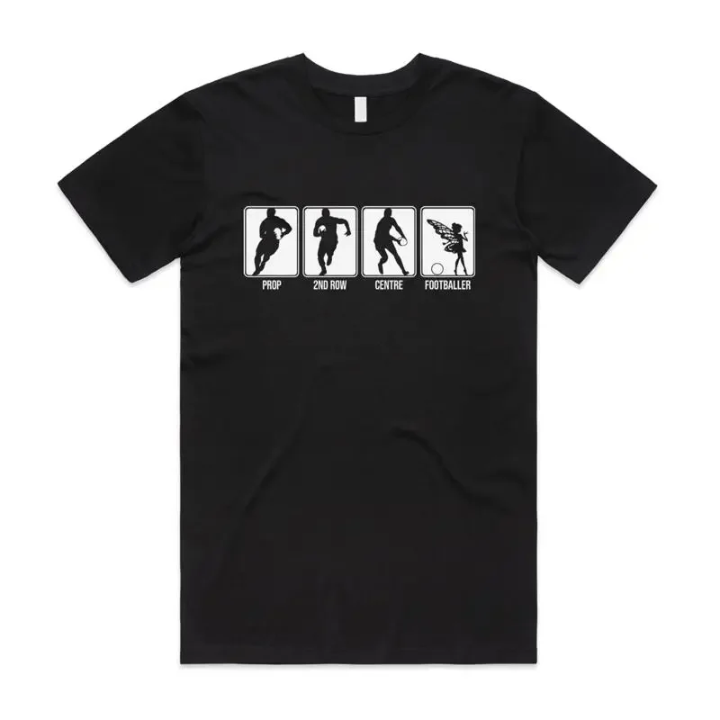 Rugby Prop Centre Vs Footballer T Shirt Funny Joke England Wales Sport