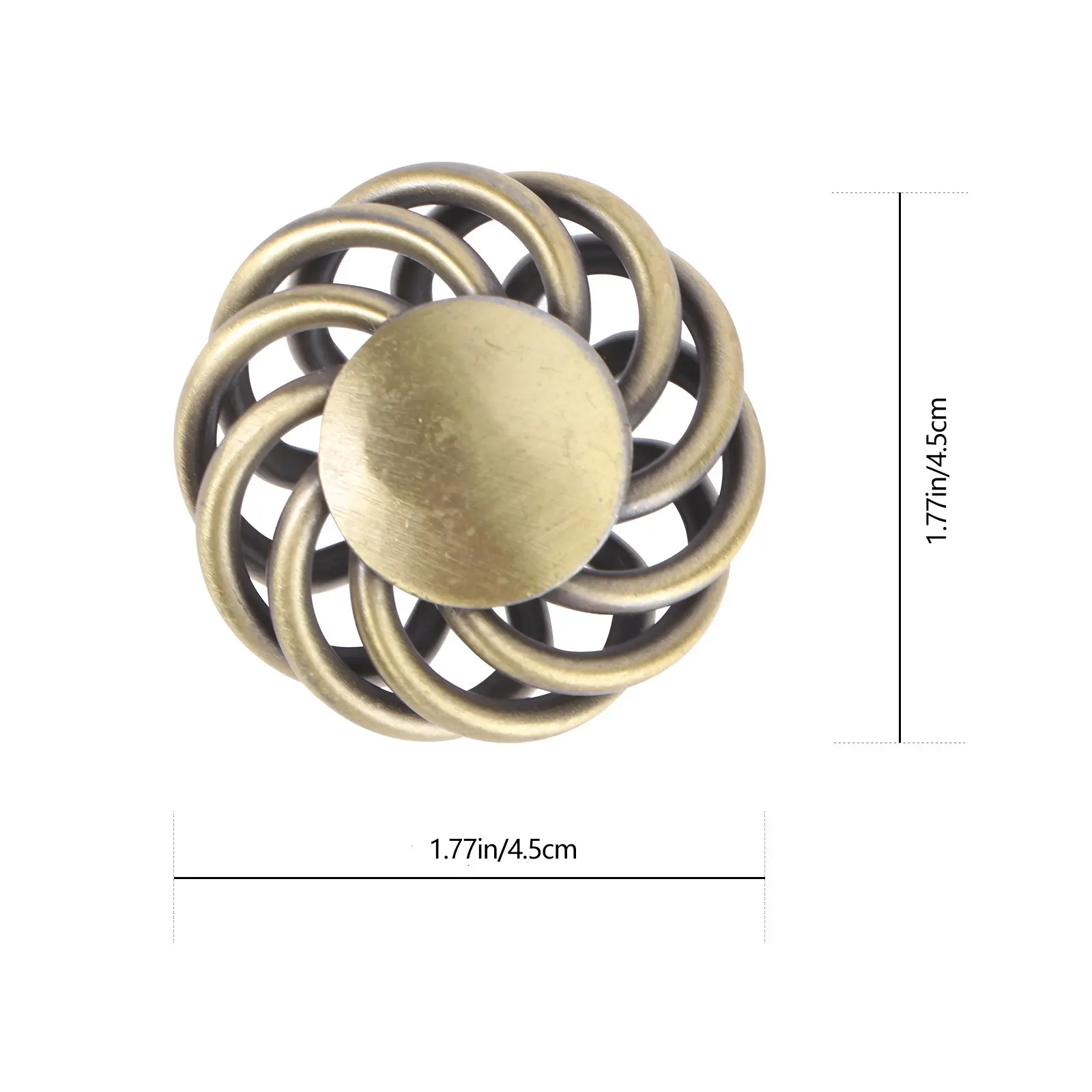 2Pcs Classic Vintage Cupboard Handles Dark Golden Iron Nickel Alloy Elegant Birdcage Design for Drawer Wardrobe Door Replacement