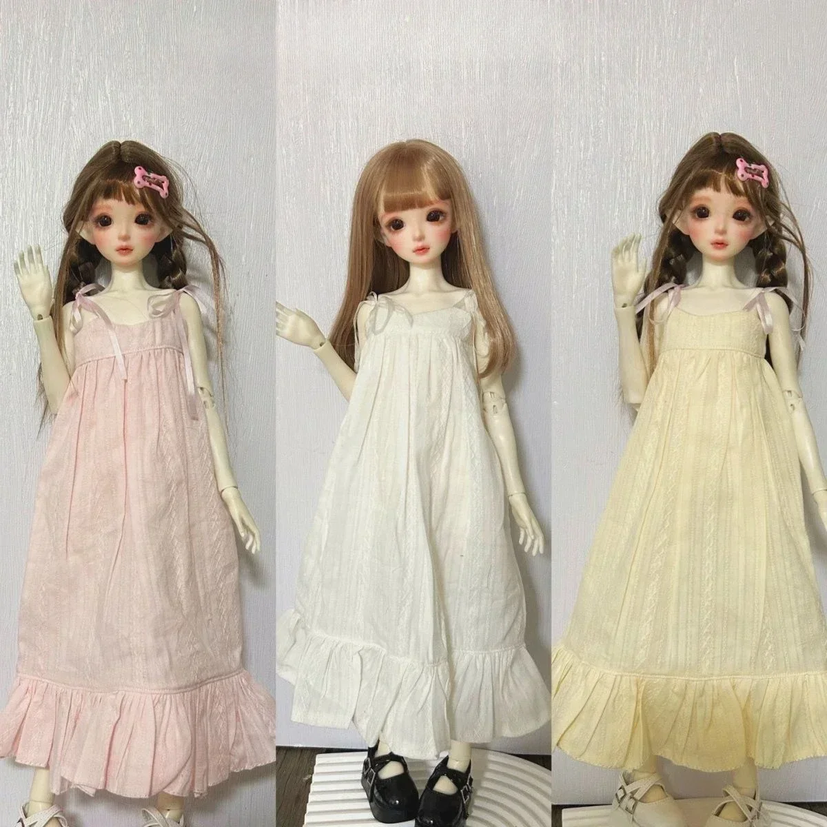 1/3 1/4 1/6 Doll's Clothes for 60/45/30cm Bjd Doll Sleepwear Suspender Fairy Dress Long Skirt Girl Toys Doll Accessories,No Doll