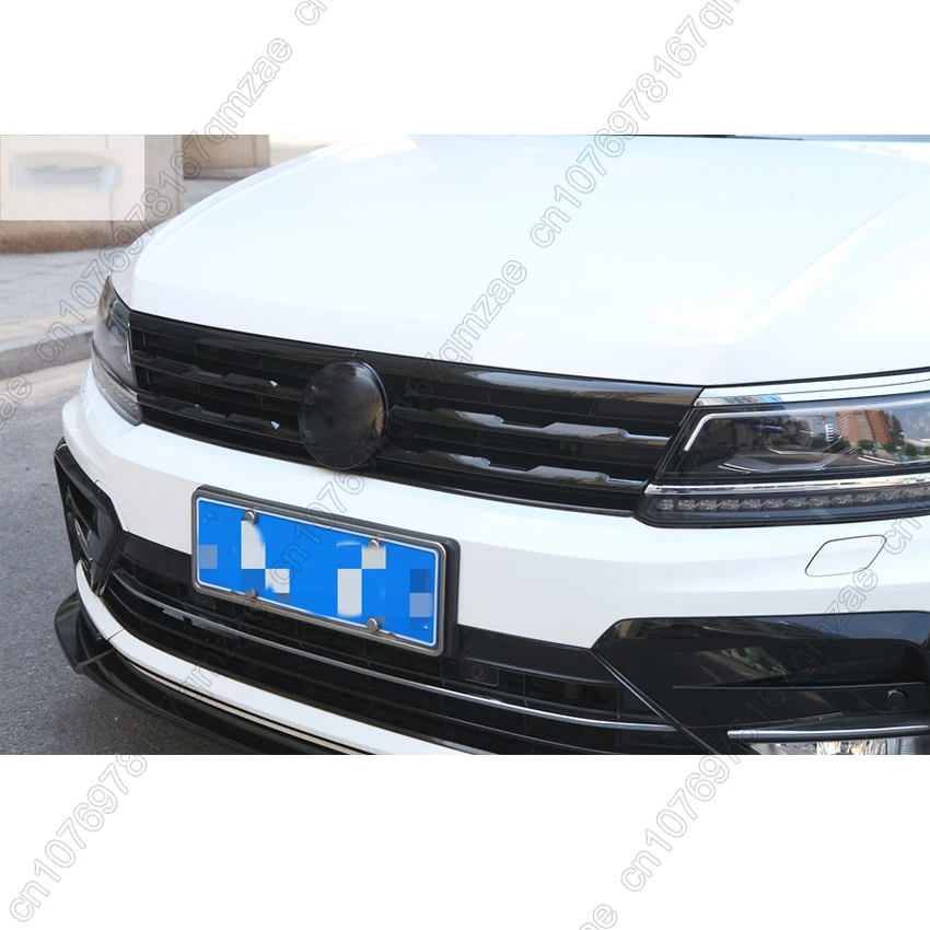Car Front Bumper Grills Up / Down Strips Cover Trim Moulding Strips Stickers For VW Volkswagen Tiguan MK2 Rline 2017-2021 - view 4