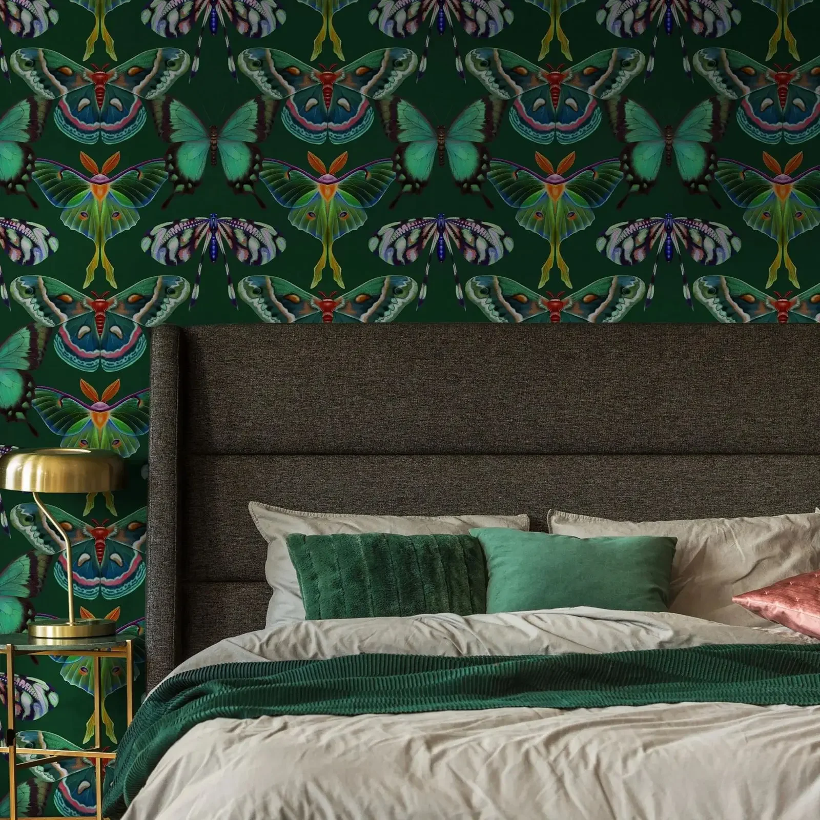 Bugs & Insects Wallpaper Peel and Stick,Colorful Animal Wallpaper for Room Decor, Vintage Retro Butterfly Non-woven Wall Mural