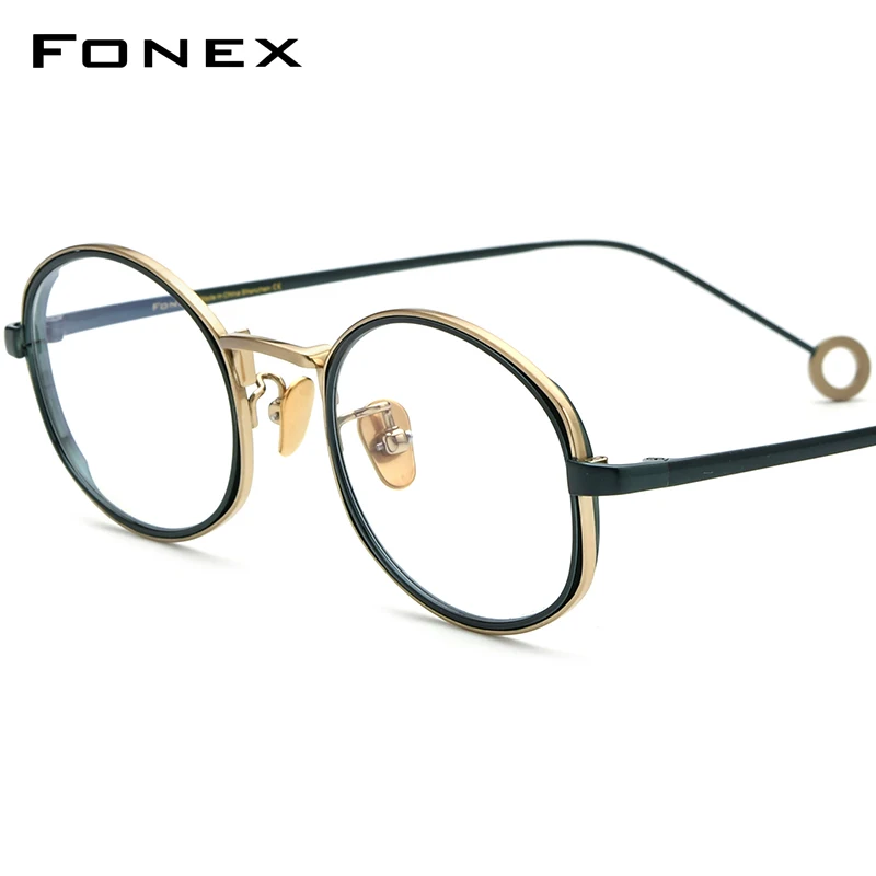 

FONEX Pure Titanium Eyeglasses Frame Men 2023 New Smooth Grace Square Glasses Women Eyewear Select