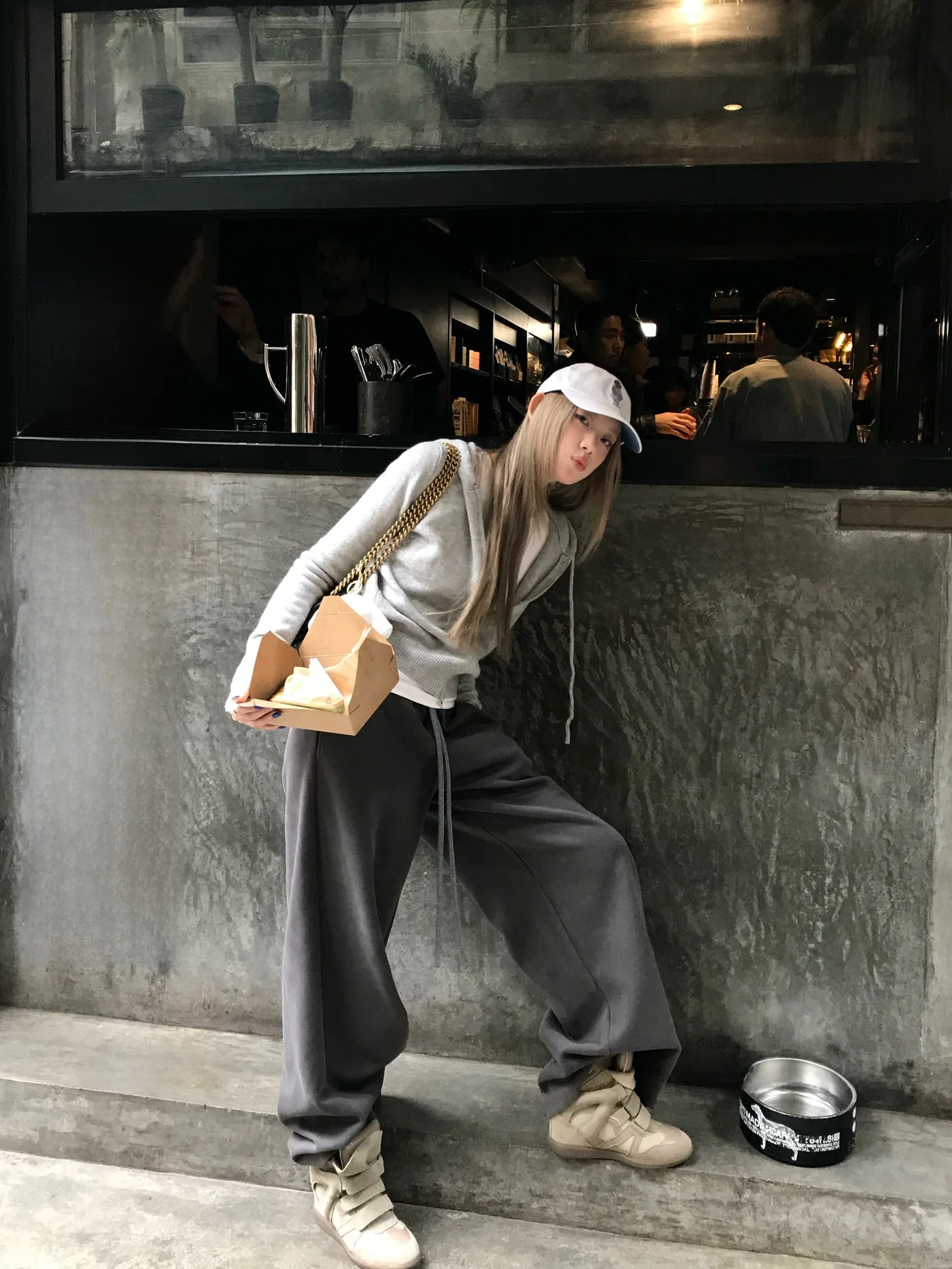 

Серые повседневные брюки на шнурке в стиле Lazy Style для женщин, весна 2026, свободный крой, прямые штанины, хлопковые, удобные, с естественной линией талии