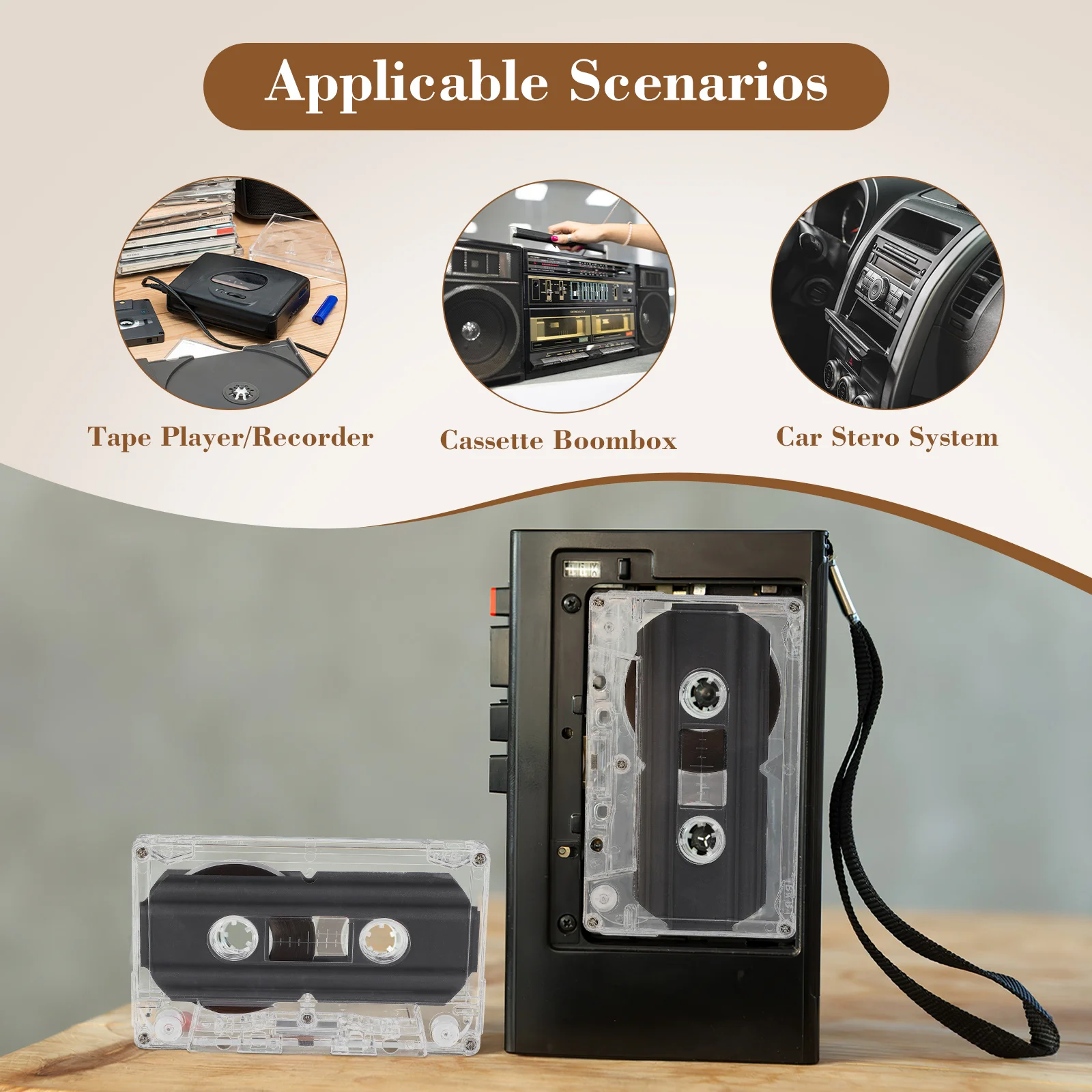 2 قطعة أشرطة كاسيت فارغة 30 دقيقة وقت التسجيل منخفضة الضوضاء شريط الصوت لتقوم بها بنفسك صوت الموسيقى التدريس قذيفة شفافة الرجعية #5