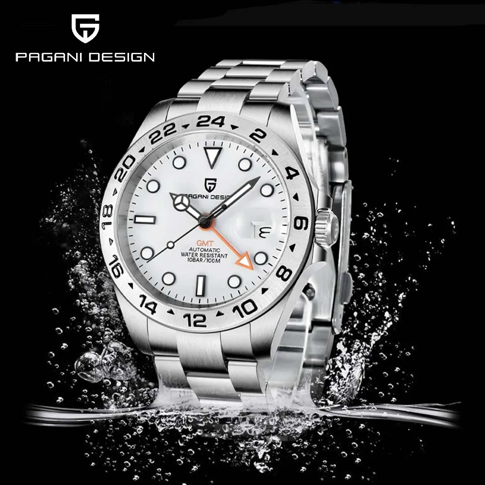 

PAGANI DESIGN 2024 NEW Men Automatic Mechanical Watch Japanese NH34A GMT Stainless Steel Luxur Waterproof Sapphire reloj hombre