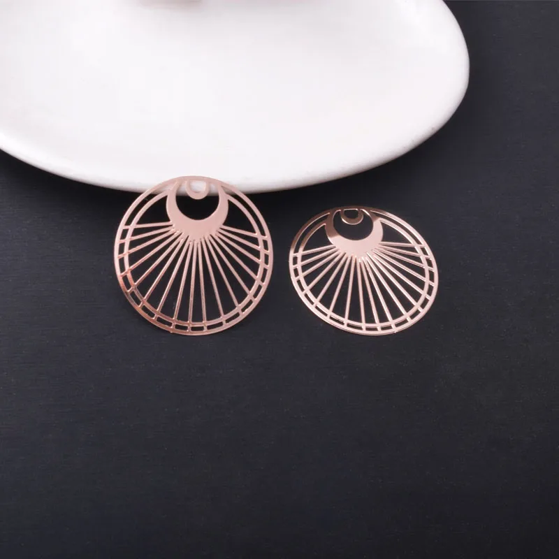 30 Stück AB8769 30*30mm Messing Bemalte Runde Anhänger DIY Schmuck Ohrring Zubehör – Detail 10
