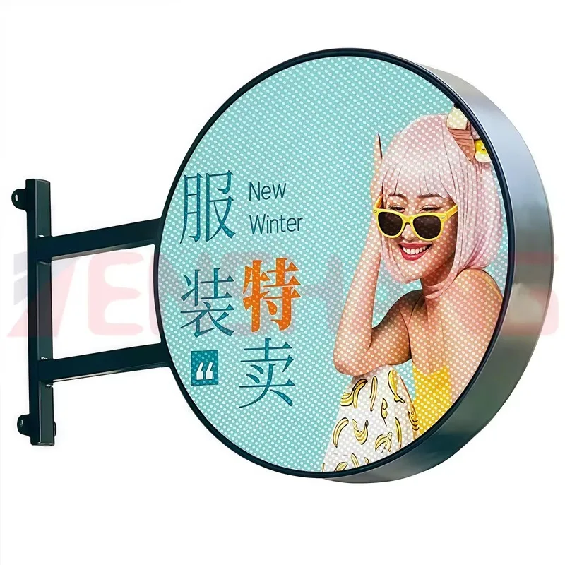 Round Led Advertising Round Signage Light Box Led Signage Light Box Outdoor Acrylic Vacuum Forming Light Box