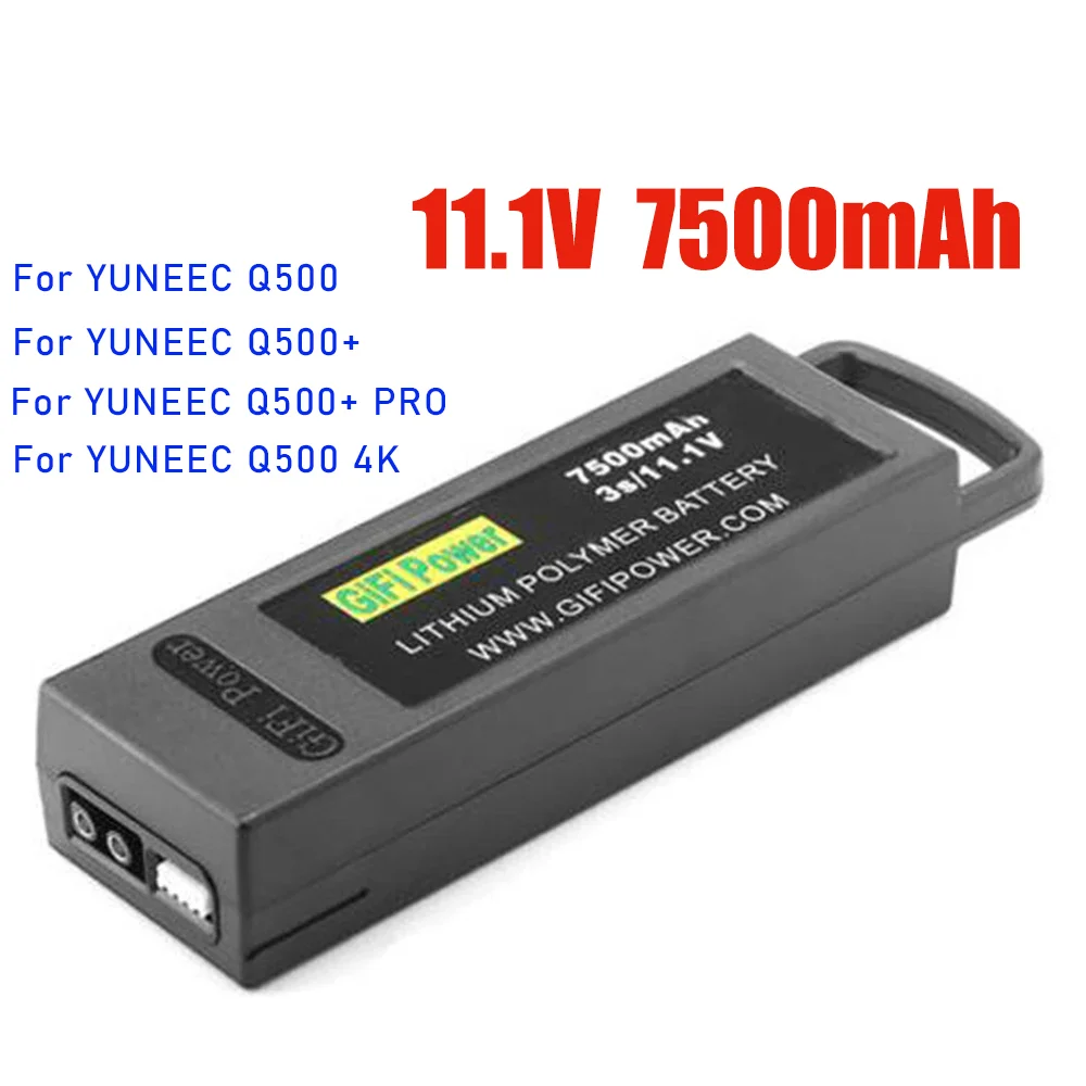 NEW Upgrade 7500mAh 3S 11.1V LiPo Battery for Yuneec Q500 Q500 4K PRO for Typhoon RC Drone Quadcopter Lithium Polymer