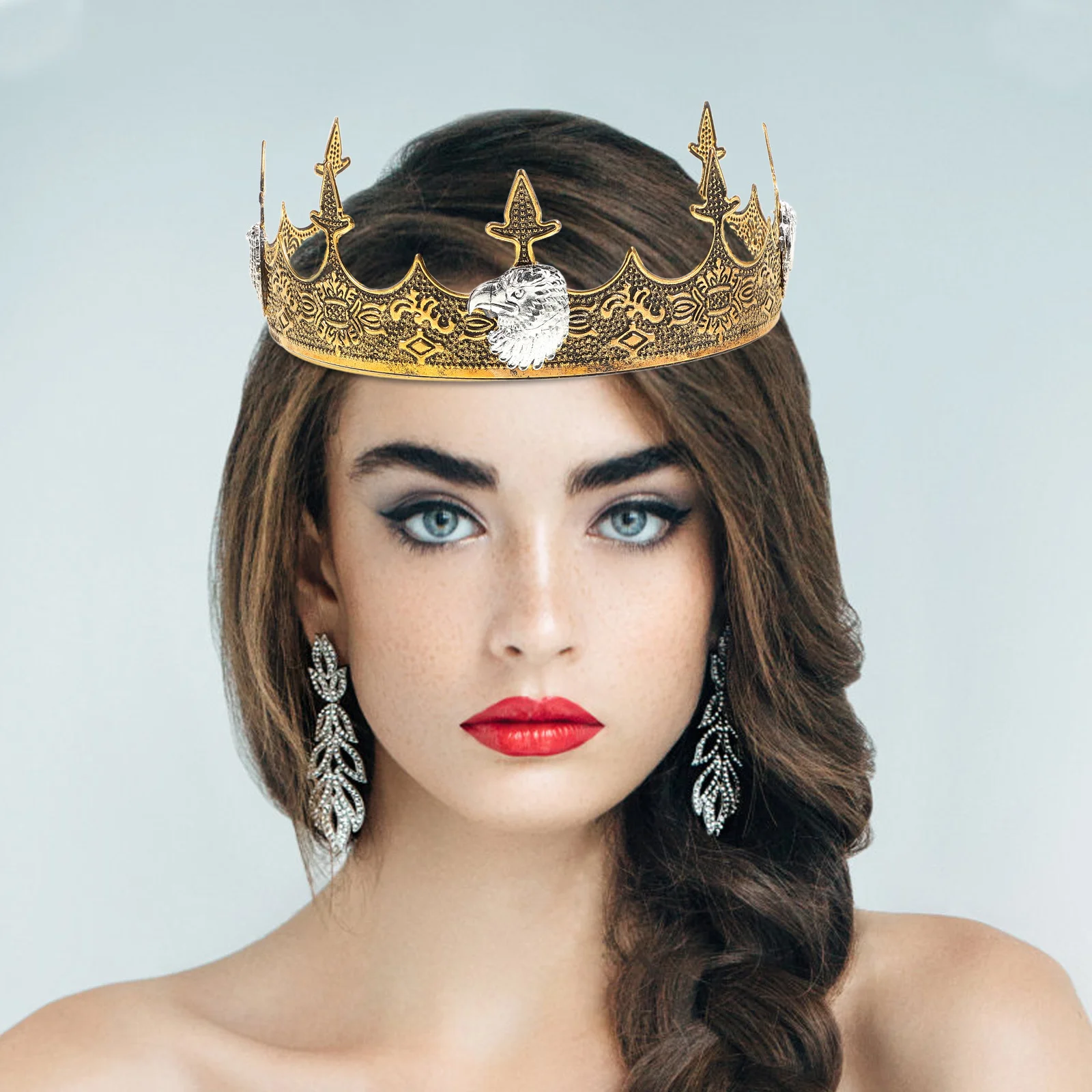 Korona Księcia Męska Stop Retro Design Cosplay Nakrycie Głowy Akcesorium na Urodziny Kostium Króla Vintage Rekwizyt do Przebierania