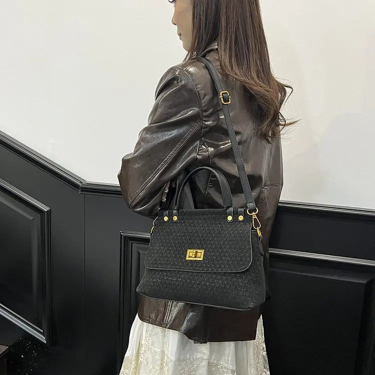 

Женская минималистичная сумка-клатч с цветовыми блоками, новинка 2026 года, элегантная сумка через плечо с асимметричным клапаном