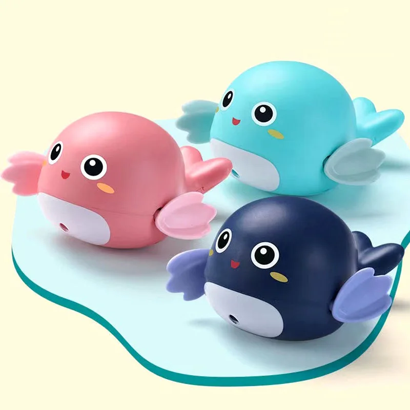 Summer Bath Toys Cartoon Animal Swimming Bathing Ducks Water Play Game Chain Clockwork Water Shower Toys for Baby 0 24 Months