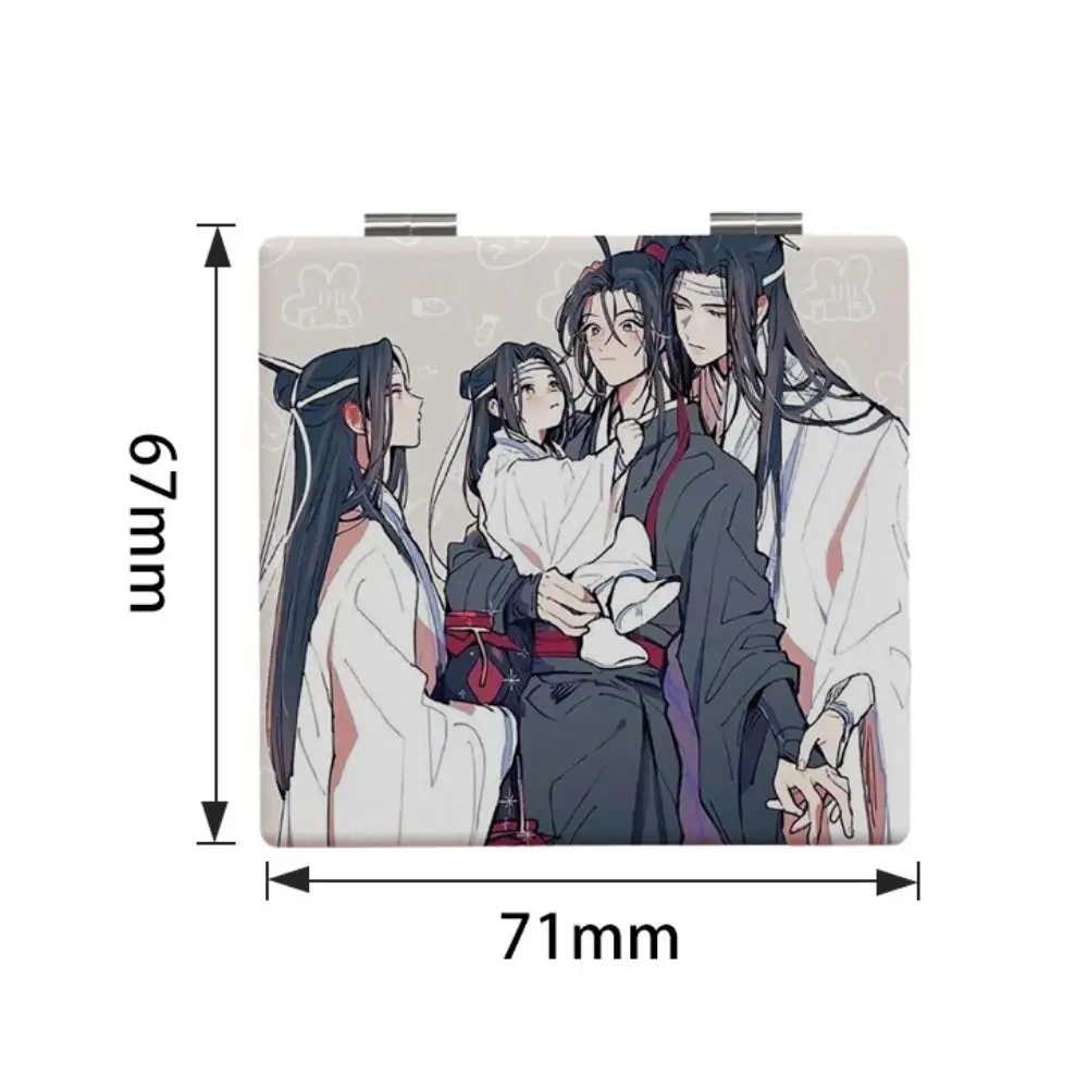 Anime Mo Dao Zu Shi Folding Mirror Grandmaster of Demonic Double-Sided Makeup Mirror Tian Guan Ci Fu Kawaii Cosmetic Mirror