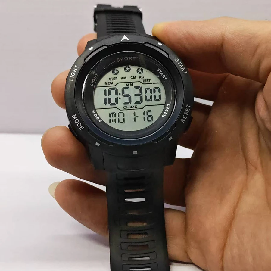 Montre numérique de Sport pour hommes enfants garçons horloge multifonction chronographe lumineux mo