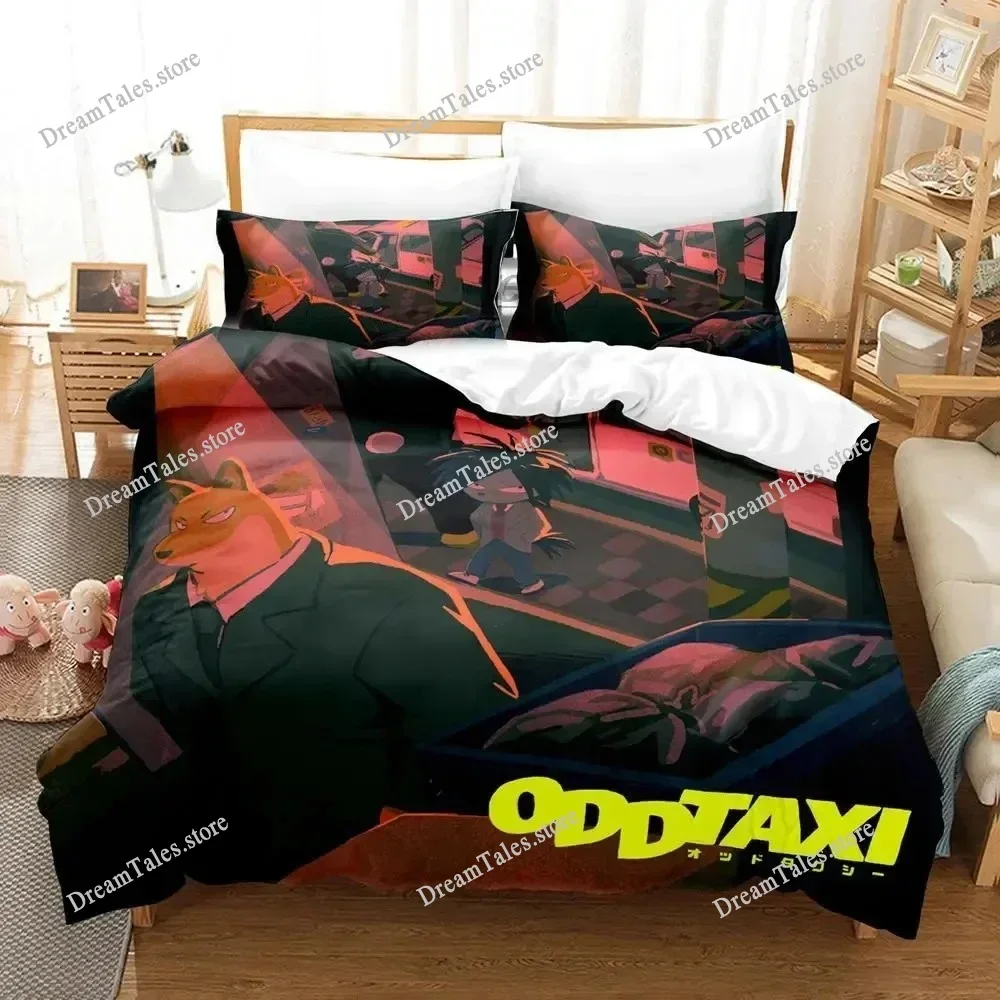 

Odd Taxi Luxury Bedding Set Japan Anime Cartoon Duvet Cover Set Comforter Bedspread Linen Twin Single Size Printed Home Textile