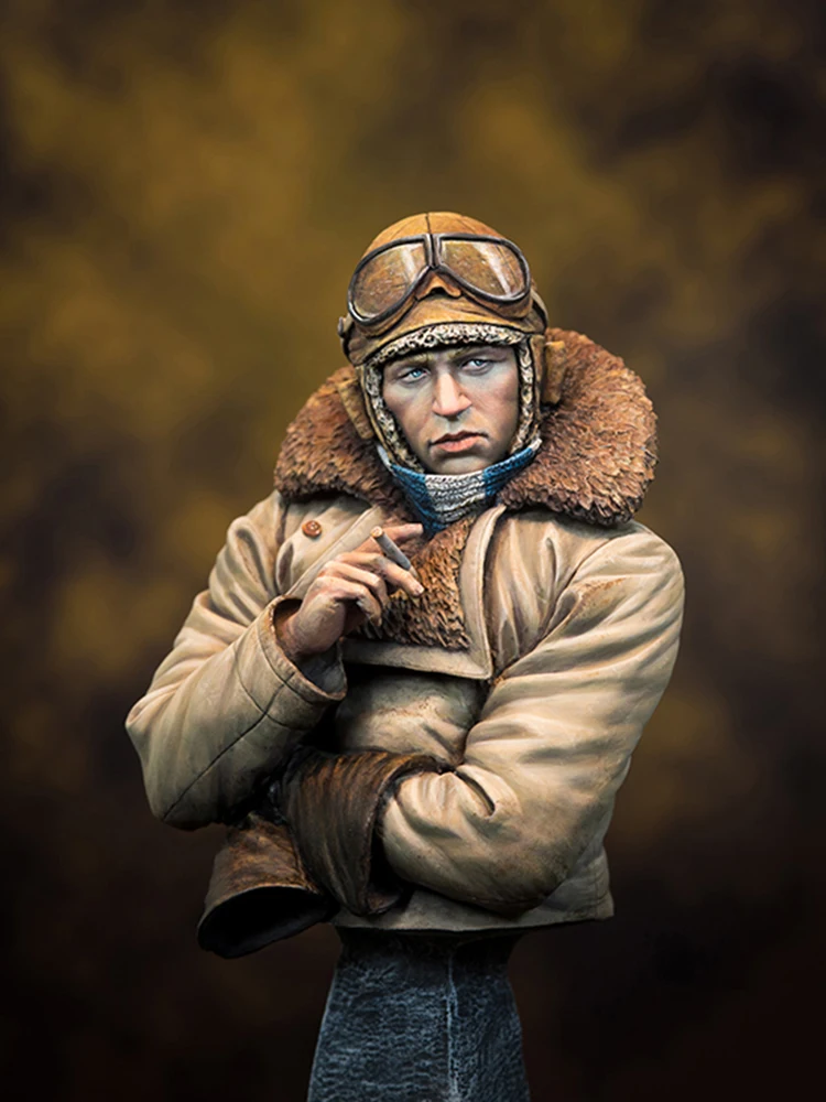 Kit sin pintar 1/10 piloto RFC en la Segunda Guerra Mundial figura de busto de la guerra Civil figura histórica Kit de resina