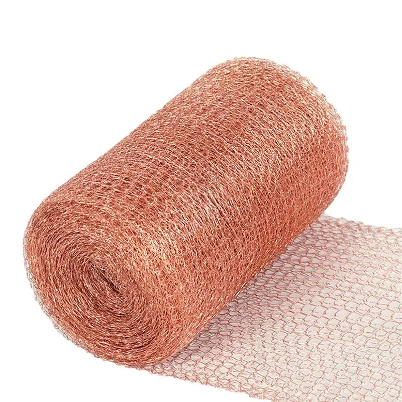 Copper Screen Dense Flexible Copper Netting Cuttable Wire Mesh Roll Double Layers Multi-purpose Anti Mouse Snail Fence Netting